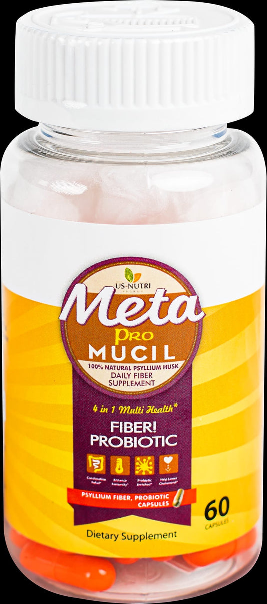 meta pro mucil fiber, probiotic